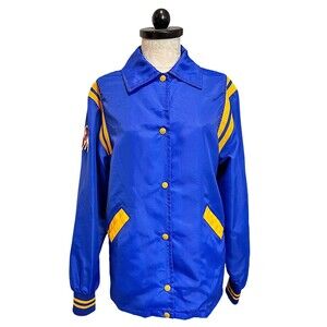 Vintage Satin Letterman Jacket Canada UK Electric Blue